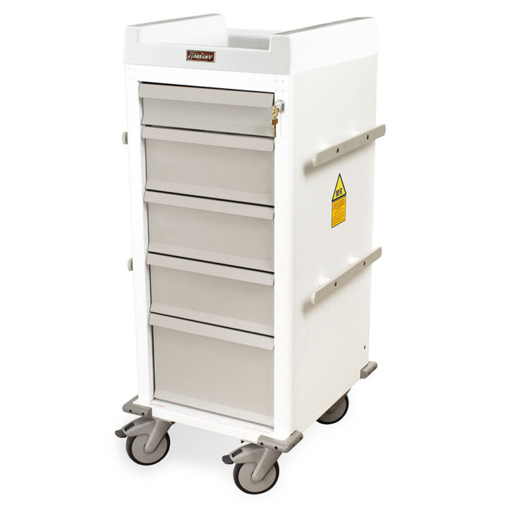 MRN6K Light Gray Narrow MRI Cart - Quarter Left