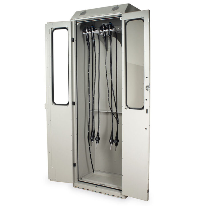 SC8030DRDP Sand SureDry Medical Drying Cabinet - Quarter Left Open Scopes