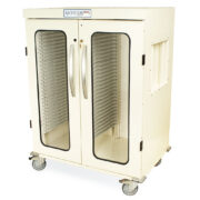 Triple Column Medical Storage Cabinet, Stainless, Glass Doors, Key Lock,  MSSM83-00GK - Harloff