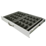 Seven Compartment Medical Cart Drawer Tray, Molded Plastic, TRAY7COMP -  Harloff