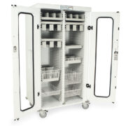 Harloff Mspm62-00Tk Three Quarter Height Double Column Medical Storage Cabinet, Tambour Doors, Key Lock