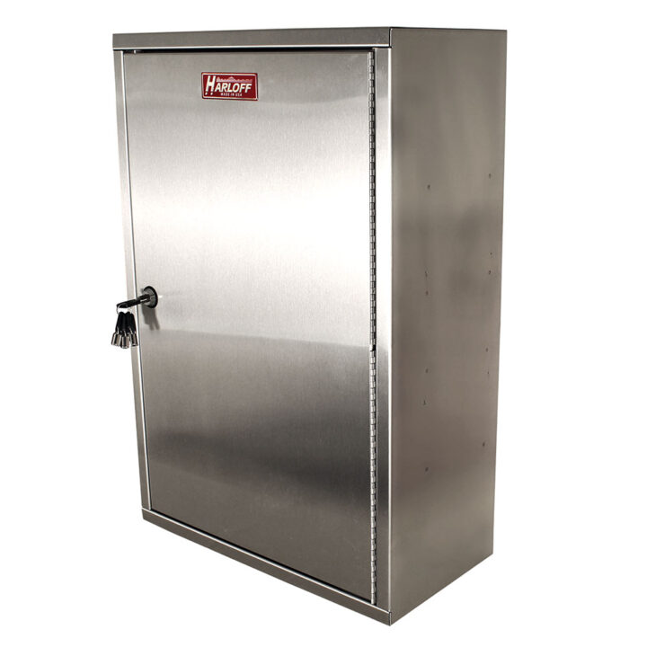 NCSS24C16-DT2 Stainless Steel Narcotics Cabinet - Quarter Left Closed