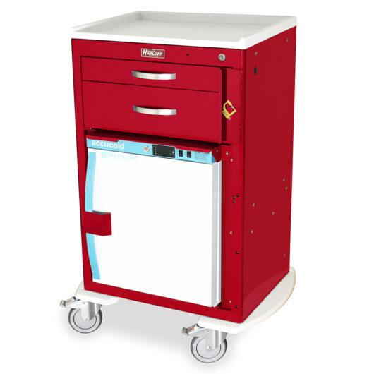 MDS2430B02-MH1 Red Malignant Hyperthermia Emergency Cart - Quarter Left