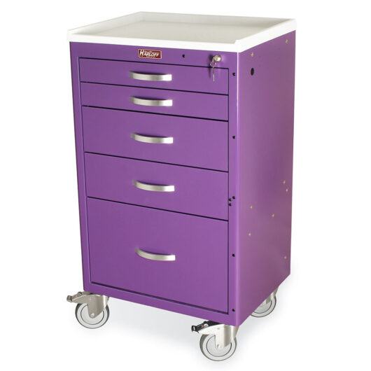 MDS2430K15N5 Purple Custom Medical Carts - Quarter Left