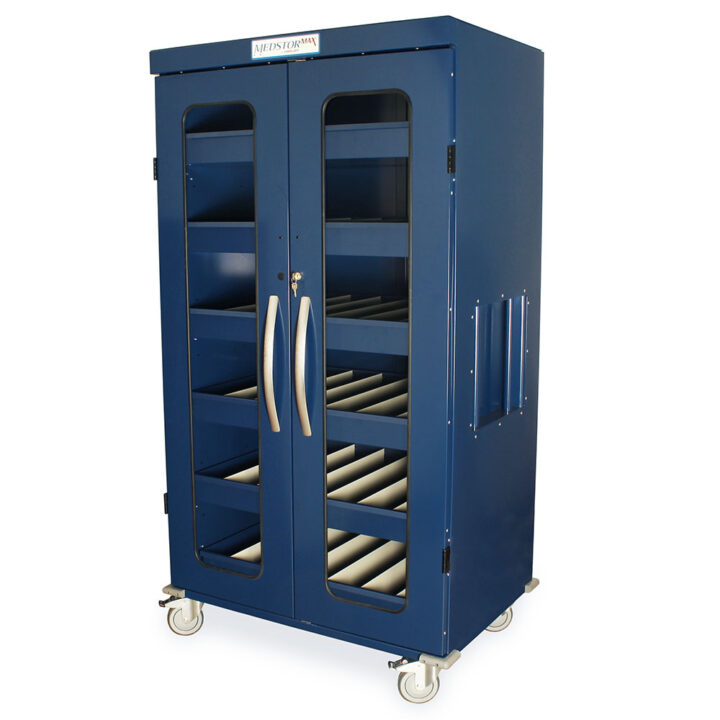 MS-IOL1092 Navy Eye Lens Storage Cart - Quarter Left